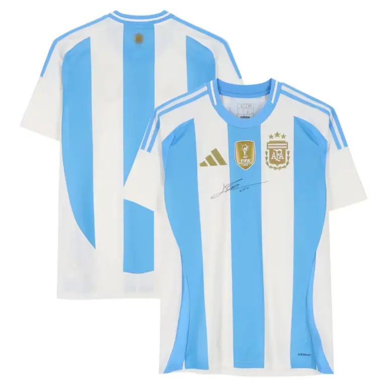 Lionel Messi Argentina National Team Autographed Fanatics Authentic Argentina 2024-25 Home adidas Jersey - Front Signed