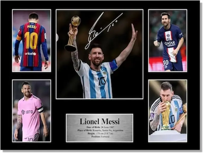 Superstar Messi Signed Poster