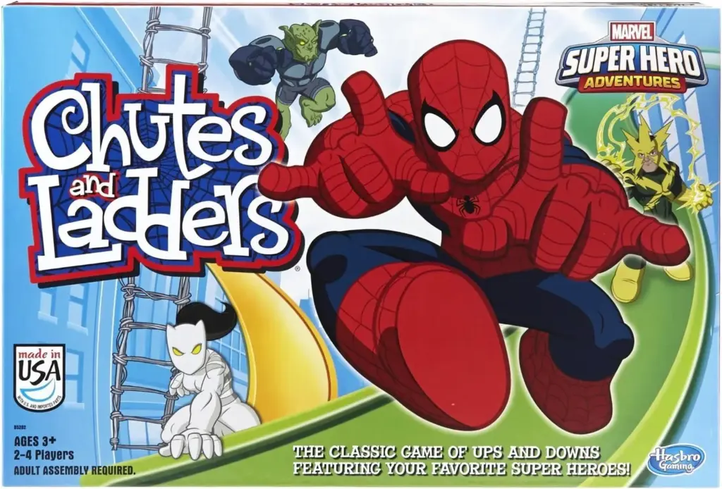 Hasbro Gaming Chutes and Ladders: Marvel Spider-Man Edition